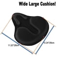 thumbnail image 2 of Funda de cojín de gel para asiento de bicicleta para mayor comodidad, tamaño grande y transpirable, se adapta a bicicletas de crucero y bicicletas estáticas estáticas para interiores y exter, 2 of 5