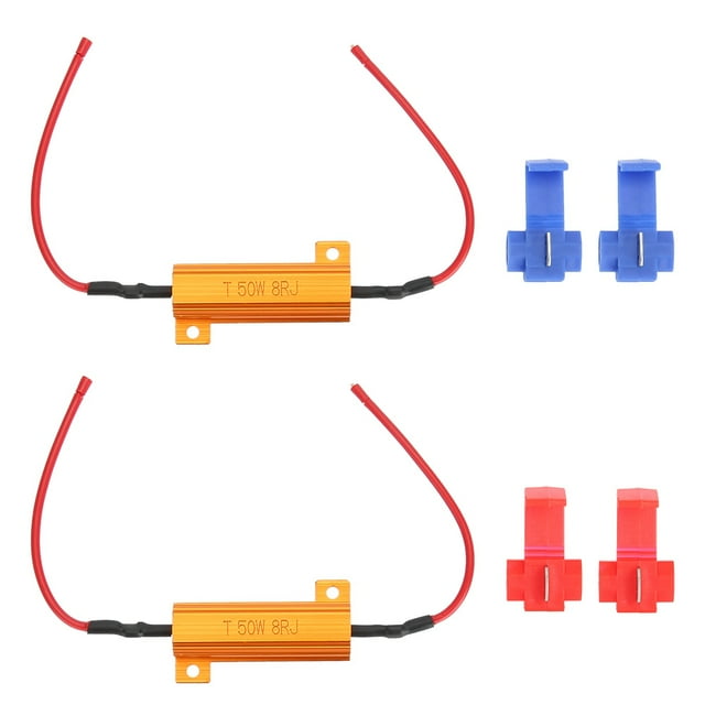 2 Pcs 50W 8ohm Résistante à Enroulement de Fil Décodeur Fixe Ampoules LED Hyper Flash Clignotant