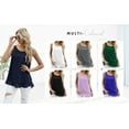 thumbnail image 6 of Uvplove Women's Sleeveless Chiffon Tank Top Double Layers Casual Blouse Tunic,Grey,3XL, 6 of 10