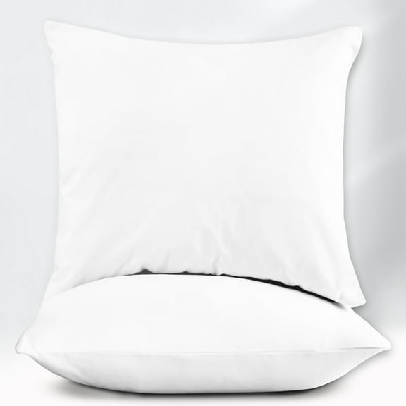 Máulli Collection 18 x 18 Throw Pillow Insert - Pack of 2 White Fluffy Pillow Inserts for Throw Pillow Covers, Lightweight Firm Throw Pillows for Bed, Couch Pillows for Living Room, Euro Pillows