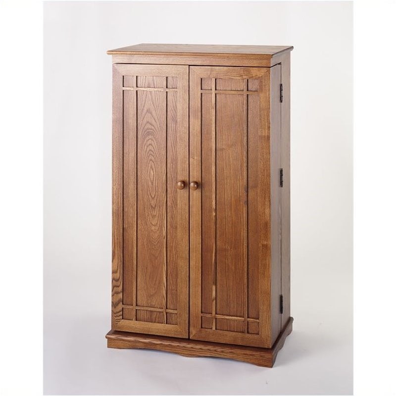 Pemberly Row 40" CD DVD Media Storage in Dark Oak
