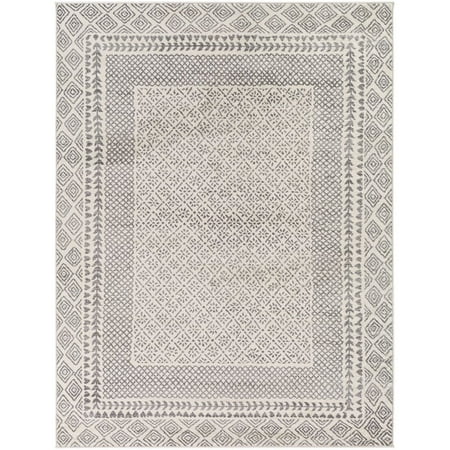 Surya Roma ROM-2383 79 x 108  Rectangle Fabric Rug in Gray/Slate/Off White