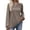 Khaki, variant on Long Sleeve Shirts for Women 2025 Fashion Fall Dressy Casual Blouses Pleated Crewneck Tunic Tops Light  L