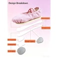 thumbnail image 6 of HWJAD Soft Leather Ballet Shoes for Toddler Little Kid/Big Kid Girls Boys Lace-Free Dance Slippers Ballerina Shoes, 6 of 9