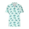 thumbnail image 6 of Womens Hawaiian Shirts Basic Collared Tee Shirt Coconut Palm Hawaii Style Blouses Tops Button Down Short Sleeve Blouses Summer Beach T Shirt Tropical Shirts Loose Flowy Cardigans, 6 of 6