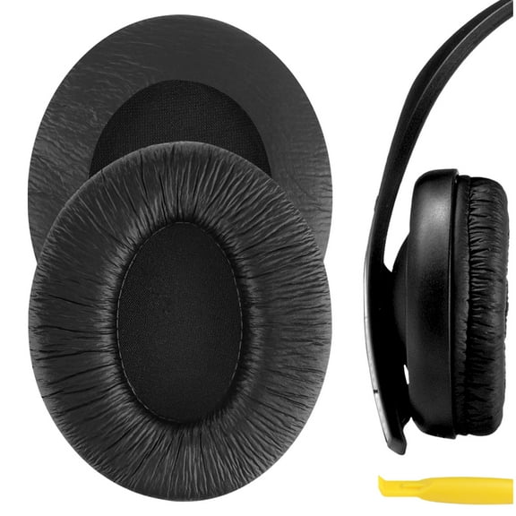 Geekria QuickFit Replacement Ear Pads for Sennheiser HD202, HD202S, HD212, HD437, HD447, PX360, HD203, HD212-Pro, EH150, EH250, HD62-TV Headphones, Ear Cushions (Black)