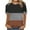 Brown, variant on cocolona Summer Tops for Women Fashion Casual Color Block T-shirts Crew Neck Short Sleeve Shirts Basic Tees