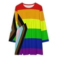 thumbnail image 2 of The Progress Pride Flag All The Colours of The Rainbow Loose Dress Evening Dress Summer Dresses for Women Luxury Dress Long Sleeved Dress, 2 of 4