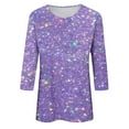 thumbnail image 5 of RYDCOT Sparkly Tops for Women Going Out 3/4 Sleeve Tops for Women Casual Loose T Shirt Blouse Round Neck Casual Tops Tee Loose Fit on Clearance, 5 of 5