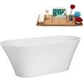 thumbnail image 3 of 59" Streamline B-280-63-ORB Soaking Freestanding Tub and Tray With Internal Drain in Matte Oil Rubbed Bronze, 3 of 7