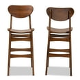 thumbnail image 3 of Baxton Studio Katya Bar Stool, Walnut Brown, Set of 2, 3 of 8