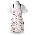 thumbnail image 4 of Flamingo Apron, Watercolor Art Flamingos with Flower Motifs Coconut Tree Leaves Triangles, Unisex Kitchen Bib with Adjustable Neck for Cooking Gardening, Adult Size, Black Pink Cream, by Ambesonne, 4 of 4