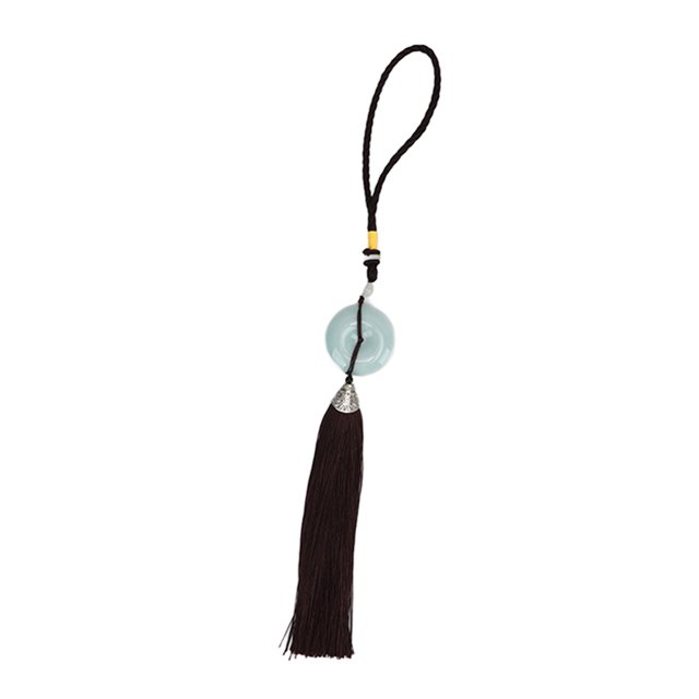 Keychain Tassel, Exquisite Luster Tassel Pendant Round Porcelain For Car ANGGREK Tipo 1