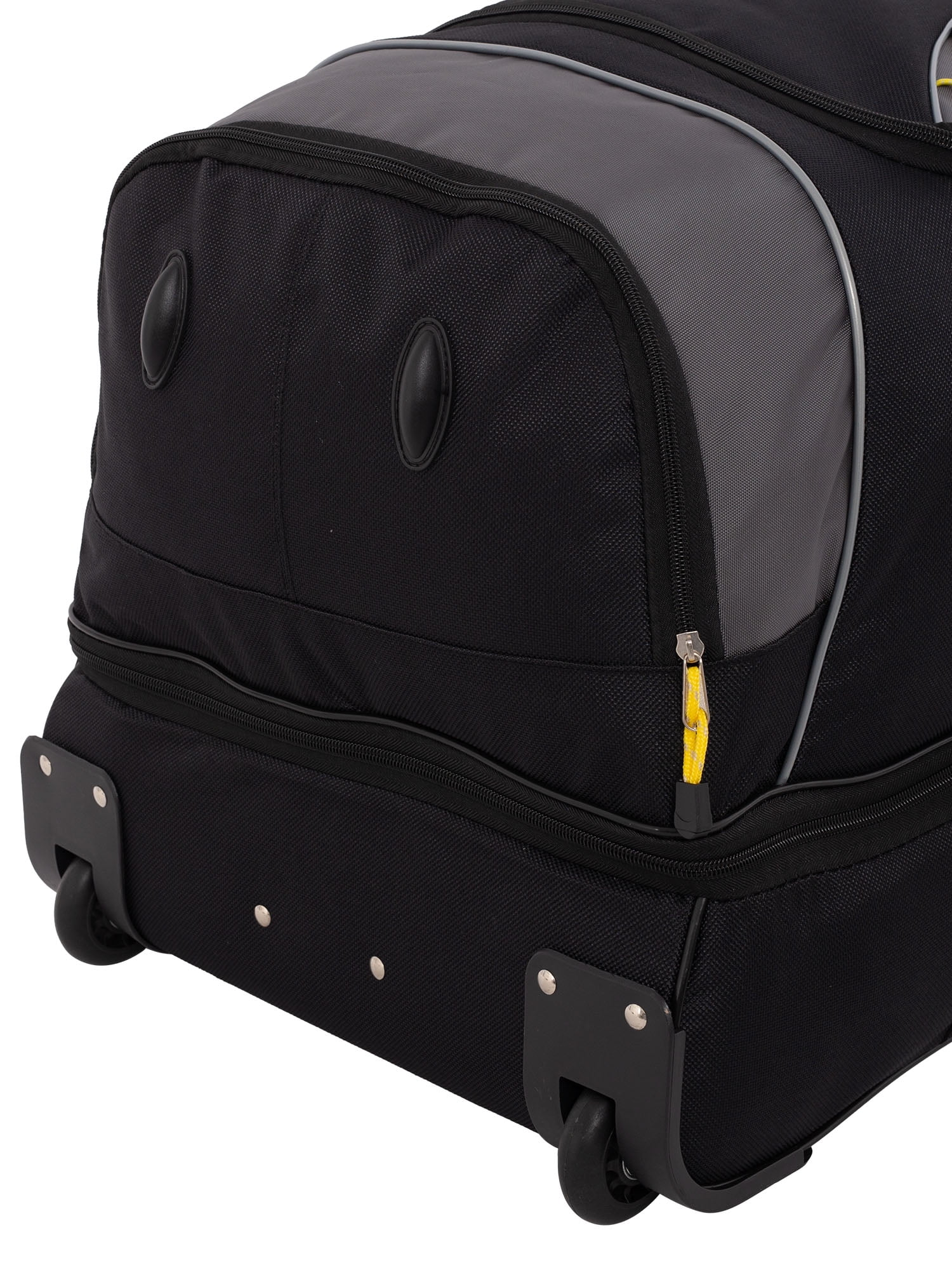 Travelers Club Adventurer 30" 2-Section Drop-Bottom Rolling Duffel Travel Luggage - Black