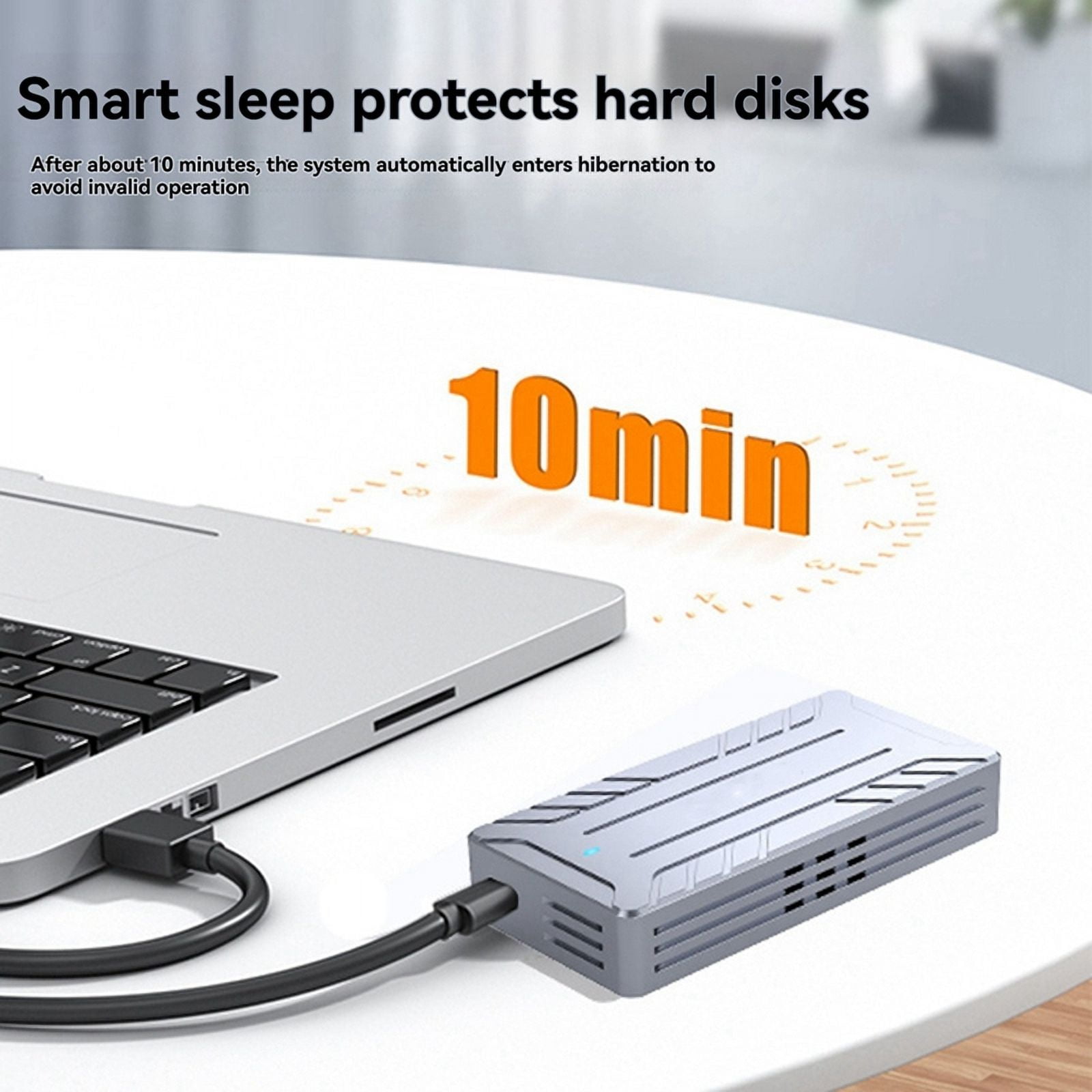 40Gbps NVMe SSD Enclosure M.2 to USB Adapter with Built-in Cooling Fan Aluminum Case Supports 2242/2260/2280 Sizes