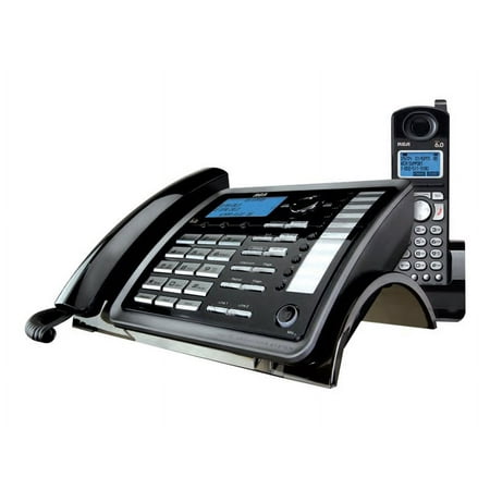 RCA - 25255RE2 2-Line DECT 6.0 Expandable Corded/Cordless Phone System - Black