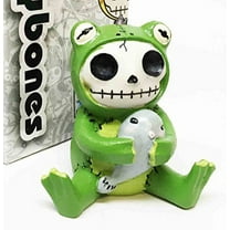 Furrybones Froggy Tadpole Green Frog Cute Skeleton Monster Ornament Figurine