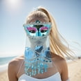 thumbnail image 5 of Unique Bargains 1 Pc Veiled Half Face Party Mask for Masquerade Party Blue, 5 of 5