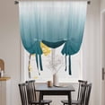 thumbnail image 3 of Blue Ombre Balloon Curtains for Living Room/French Door, Contemporary Gradient Abstract Art Tie Up Curtains 63 Inch Length Energy Saving Kitchen Curtains Shades for Windows 42"x63", 3 of 8