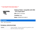 thumbnail image 2 of Undercar Shield - Compatible with 2006 - 2012 Toyota RAV4 2007 2008 2009 2010 2011, 2 of 2