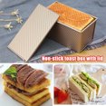 thumbnail image 2 of VALINK Loaf Pan with Cover Quick Release Bread Toast Mold Non-Stick Bakeware Carbon Steel Loaf Pan, 2 of 6