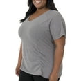 thumbnail image 3 of Women's Plus Size Shirred Tee, 3 of 5