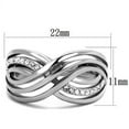 thumbnail image 2 of Silver Womens Ring Anillo Para Mujer Stainless Steel Ring with Top Grade Crystal Cosenza, 2 of 4