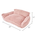 thumbnail image 2 of Vibrant Life Medium Plush Cord Sofa Style Dog Bed, Pink, 22" x 28", 2 of 6
