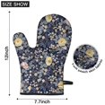 thumbnail image 6 of Cute Oven Mitts,Pioneer Flower Floral Print Pattern Oven Mitt 2-Pack Set,Kitchen Gloves for Oven,Heat Resistant Oven Mitts 7.7"x12", 6 of 7