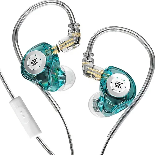KZ Auriculares EDX Pro HiFi para Monitor de oído, Auriculares Deportivos y Gaming (con Micrófono) Negro
