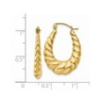 thumbnail image 4 of Primal Gold 14K Yellow Gold Twisted Hollow Hoop Earrings, 4 of 4