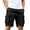 Black, variant on LiuXxxx Men Solid Color Cargo Shorts with Side Zippers and Multiple Pockets Grey XL