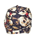 thumbnail image 4 of Rocae Guitar Skull record for Beanies Hats for Men Women Warm Chunky Knit Hats Winter, 4 of 7