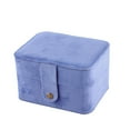 thumbnail image 1 of Qarigey Caja de joyería para mujer, organizador de botones multifunción para pendientes, caja de adornos de viaje, decoraciones de exhibición de Ropa, zapatos y accesorios Miscelánea Azul Qarigey AP017832-03, 1 of 6
