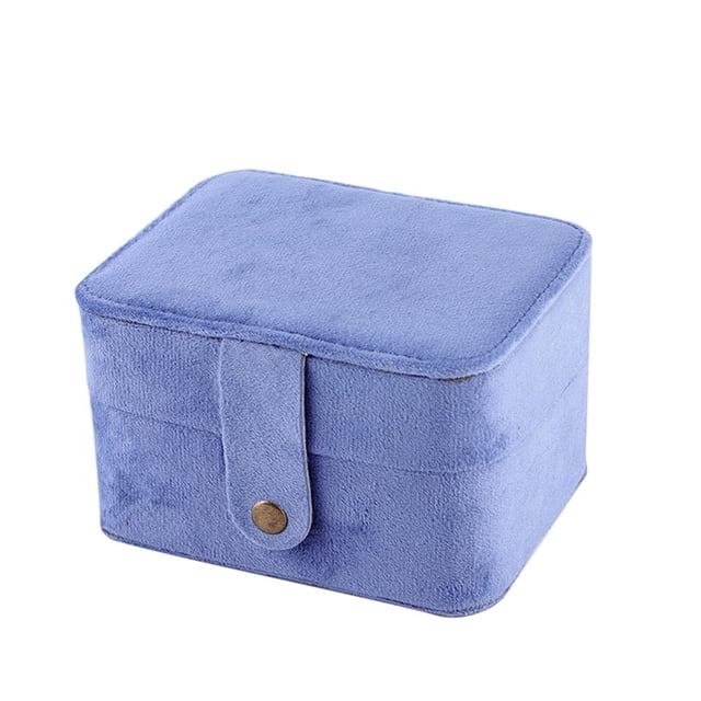 Qarigey Caja de joyería para mujer, organizador de botones multifunción para pendientes, caja de adornos de viaje, decoraciones de exhibición de Ropa, zapatos y accesorios Miscelánea Azul Qarigey AP017832-03