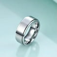 thumbnail image 4 of 8MM Black Spinner Band Male's 316L Stainless Steel Silver Wedding Ring Size 7-12, 4 of 4