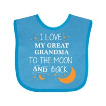 Inktastic I Love My Great Grandma to the Moon and Back Boys or Girls Baby Bib