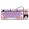 thumbnail image 1 of Teclado mecánico NikouMX a prueba de agua 87 Teclas 26 Color RGB para juegos Interruptor azul claro para PC con Windows Púrpura Rosa Blanco, 1 of 8