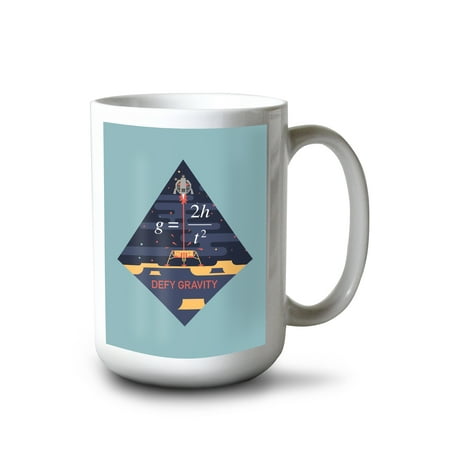 

Lantern Press 15 fl oz Ceramic Mug Equations and Emojis Collection I Love You To The Moon And Back Contour Dishwasher & Microwave Safe