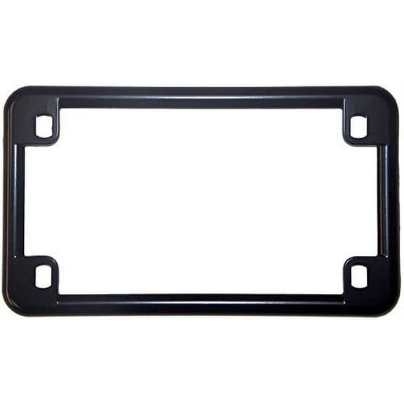 Chris Products 0610 Black Chrome Finish Motorcycle License Plate Frame