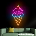 thumbnail image 3 of Handmadetneonsign Ice Cream Neon Sign, Ice Cream Cone Wall Art Light, Ice Cream Store Wall Decor 039199, 3 of 5