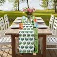 thumbnail image 4 of Tropical Leaves Table Runner, Green Monstera Palm Leaf Trees Botanical Cotton Linen Table Runners 108 Inches Long, Dresser Scarf Runner for Dining/Living Room/Kitchen/Square Tables 13''x108'', 4 of 9