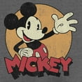 thumbnail image 2 of Men's Mickey & Friends Retro Mickey Mouse Sweatshirt Charcoal Heather Large, 2 of 4