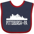 thumbnail image 3 of Inktastic Pittsburgh Pennsylvania Skyline PA Cities Boys or Girls Baby Bib, 3 of 4