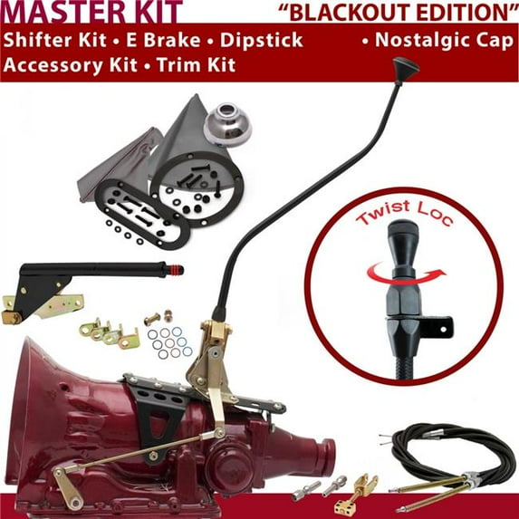 American Shifter AOD Shifter Kit 23 in. Swan E Brake Cable Trim Kit Dipstick for D2606