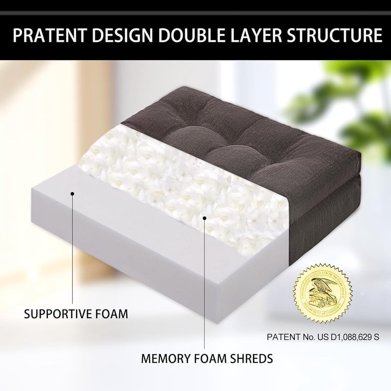 Cuscini Reclinabili in Memory Foam Doppio Strato per Anziani, Spessore Cuscini Reclinabili in Memory Foam Doppio Strato per Anziani, Spessore