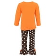 thumbnail image 3 of Girls 2 Piece "Happy Thanksgiving" Orange and Brown Fall Outfit (7), 3 of 5