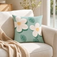 thumbnail image 2 of Btomtd 18 x 18 Pillow Cover, Flower Decorative Cushion Case, Removable and Washable Throw Pillow Cover for Sofa, A, 2 of 6