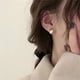 thumbnail image 2 of Brushed Earring Design French Earrings Exquisite Jewelry for Women A, 2 of 5