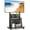 Black 40-86", variant on TAVR Furniture Mobile TV Cart for 40-86 inch with 3 Tiers Wooden Shelves, Height Adjustable Portable Rolling TV Stand up to 200lbs
